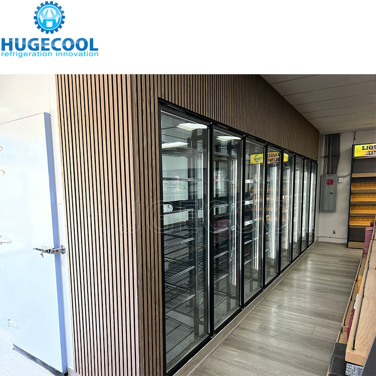 Customized Display Cold Room Walk in Cooler with Display Glass Doors